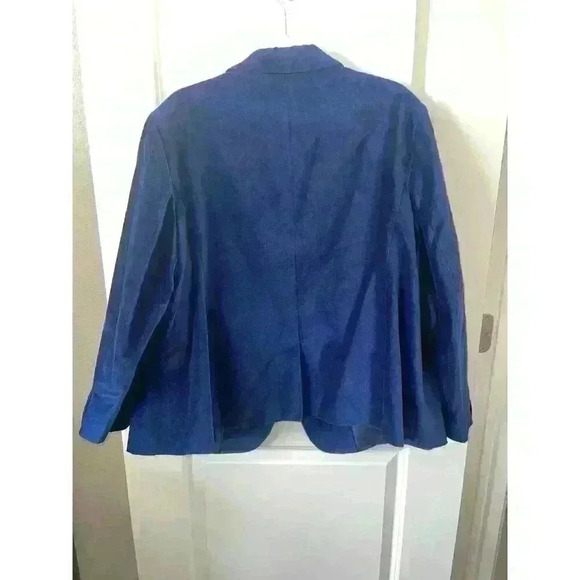 Talbot's Women's 22WP Blue Velvet Blazer Single Button Preppy Dressy Career - Picture 2 of 7